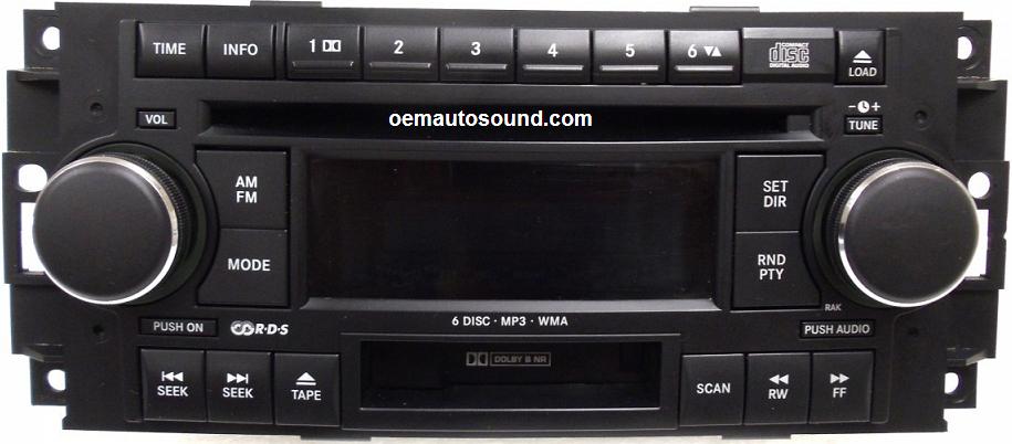 Chrysler Dodge radio 2005-2009 Fm Cass 6-disc mp3 P05064032AL